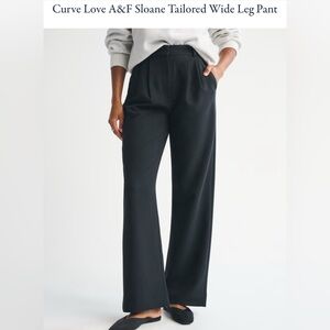Abercrombie & Fitch Black Wide-Leg Pants